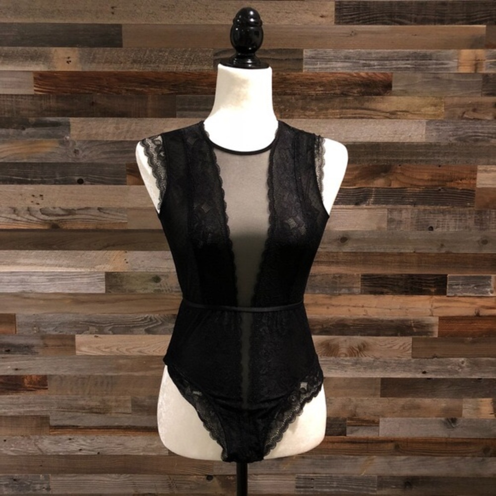 Brandy Melville black lace bodysuit